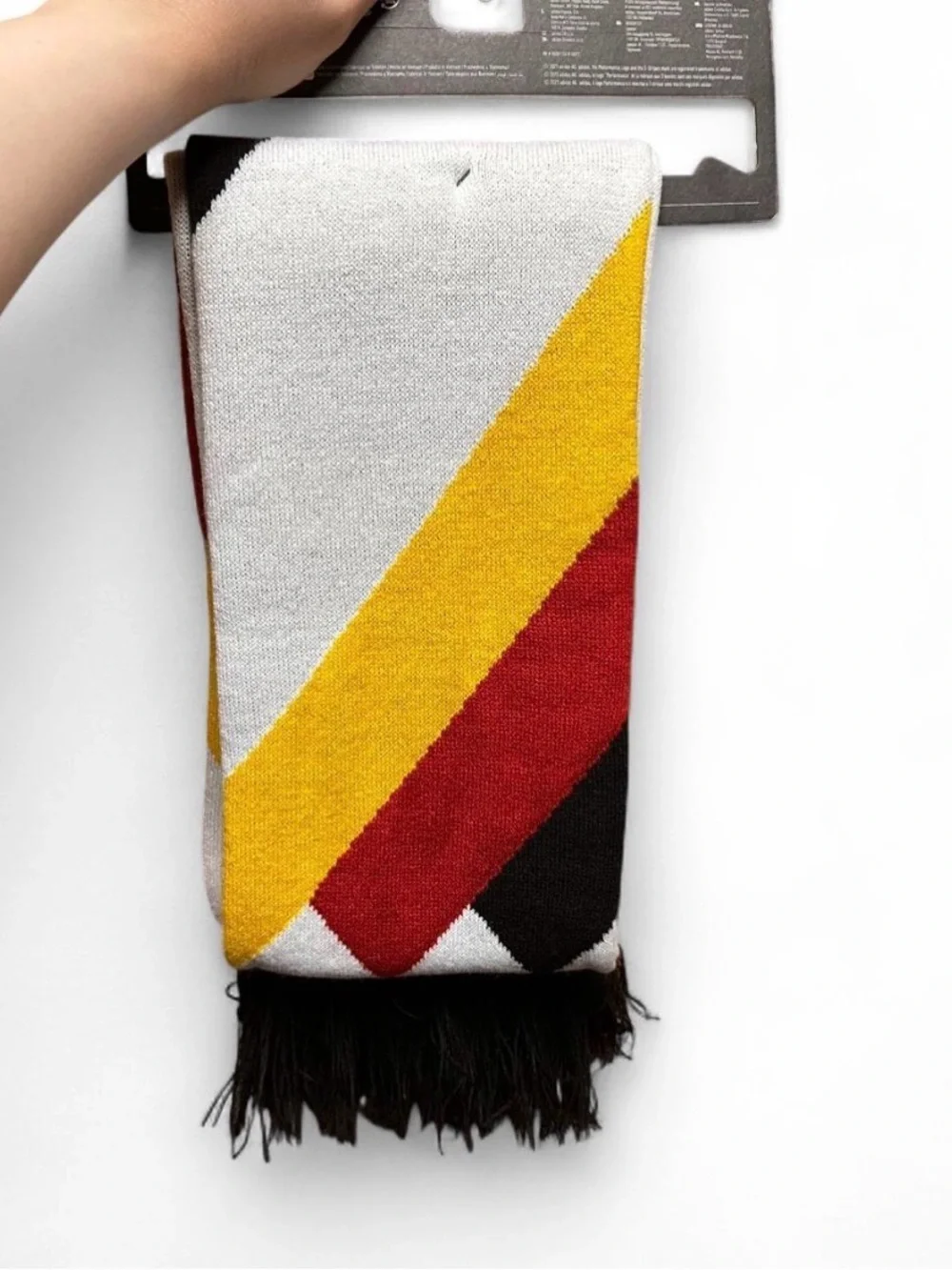 adidas Soccer Football Black Red Yellow Germany Graphic Knit Scarf World Cup New